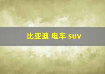 比亚迪 电车 suv